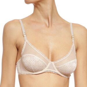 Stella McCartney Lace Underwire Bra - Tan Amber Imagining Sz 32 C oyster